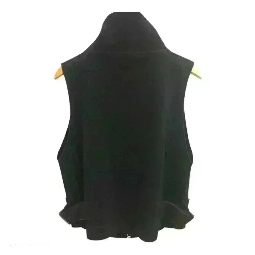 Annette Gortz Designer Relaxed Fit Soft Shell Vest Black Size 36 - Picture 2 of 14